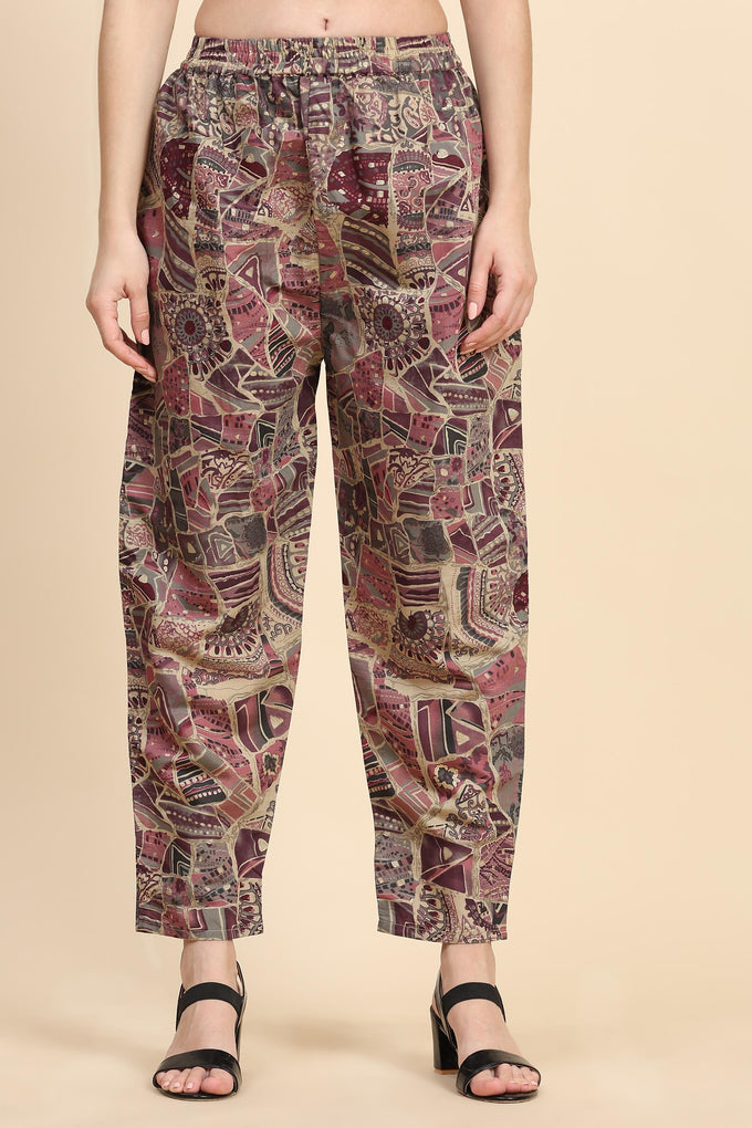 Chanderi Cotton Silk Printed CoOrds Set Kurta Pant 2 Piece Ethnic Fusion Kurta Set For Women's Trendmallsin