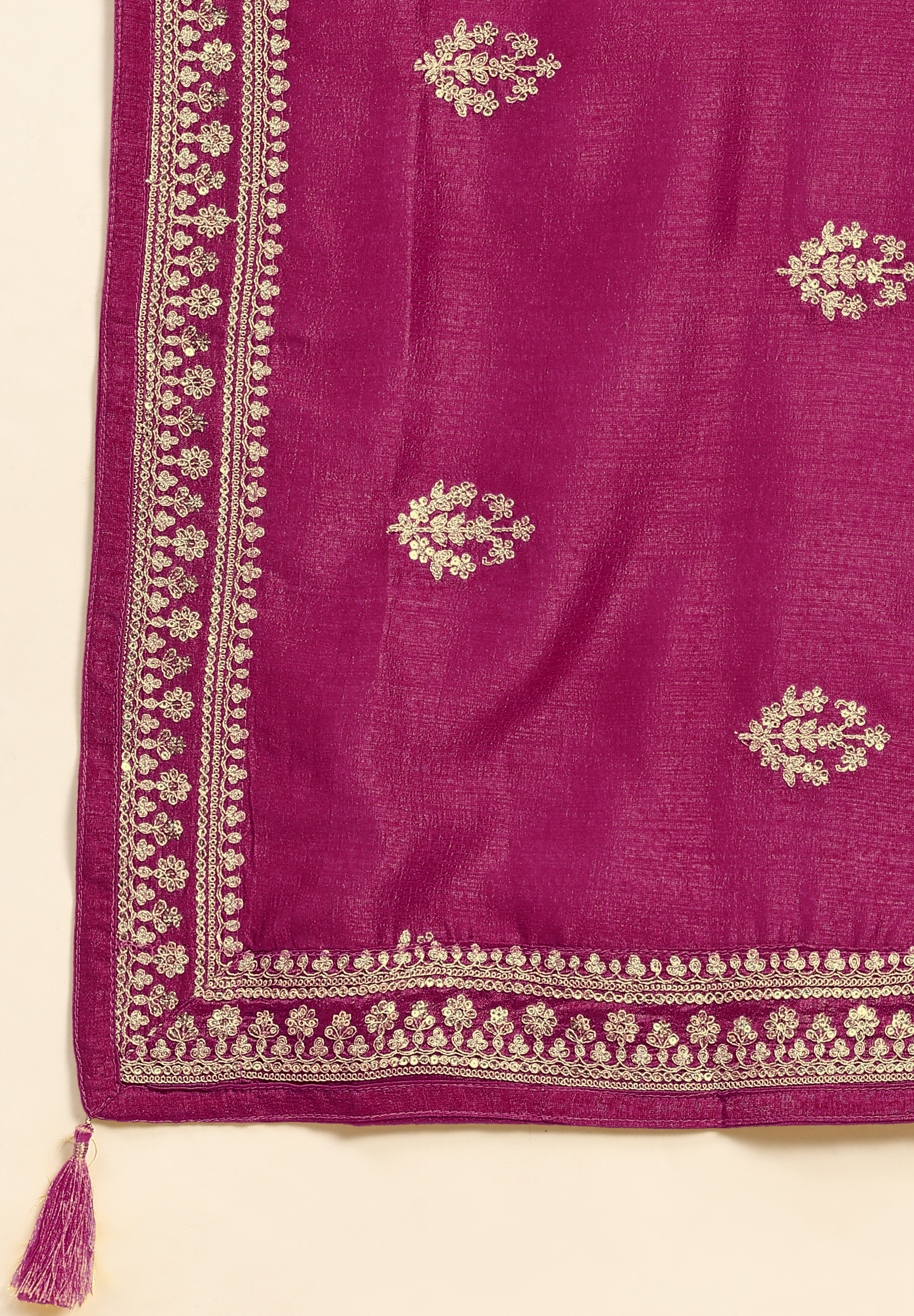 Pink Vichitra Silk Embroidery Salwar Suit Set with Dupatta for Women's Trendmallsin