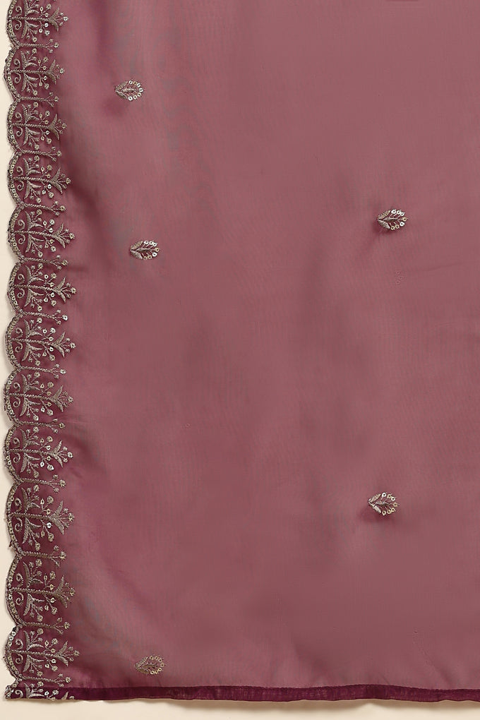 Purple Cotton Embroidery Salwar Suit Set with Dupatta for Women's Trendmallsin