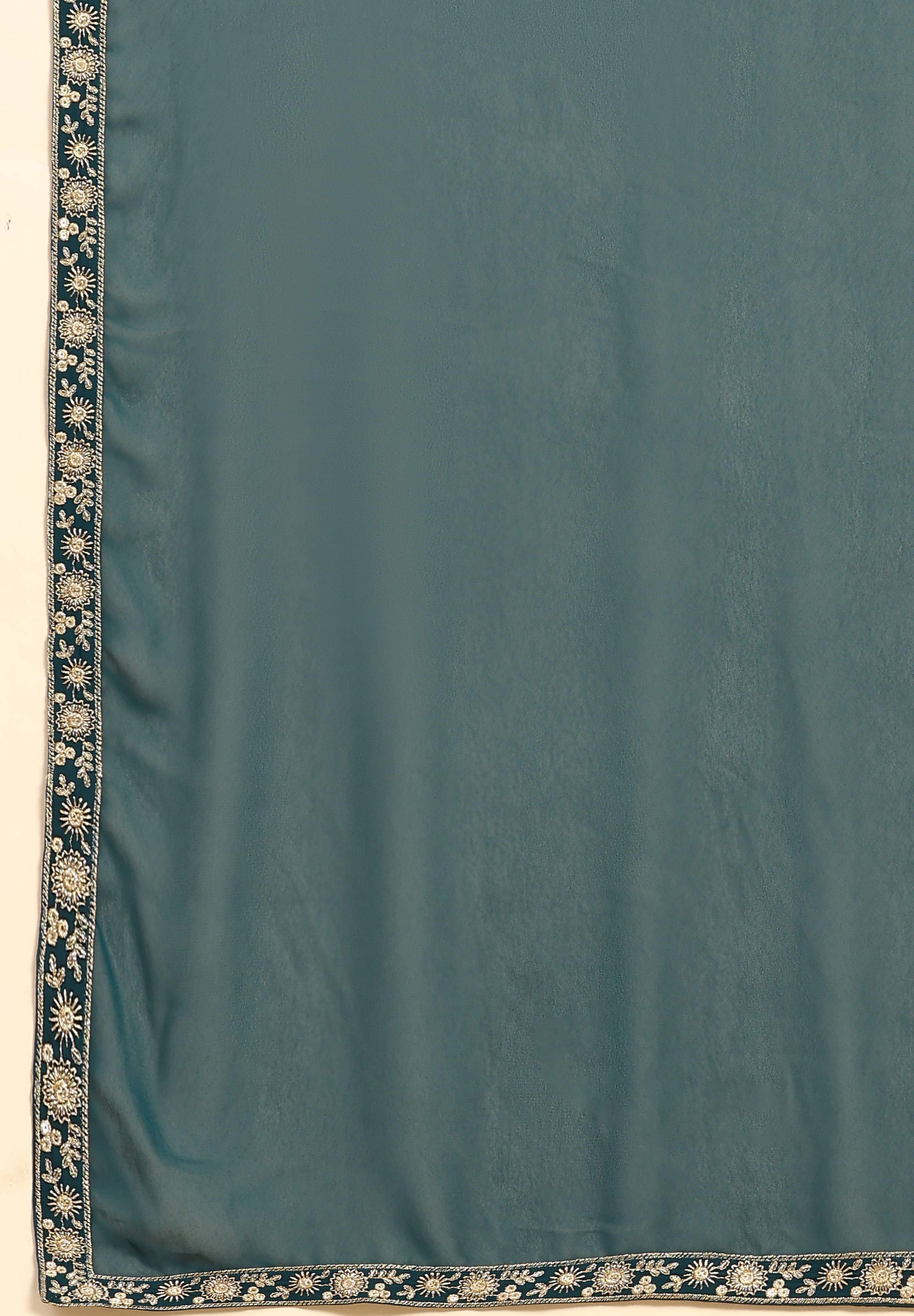 Georgette Embroidery Salwar Suit Set Alia Cut Kurta with Dupatta For Women's Trendmallsin