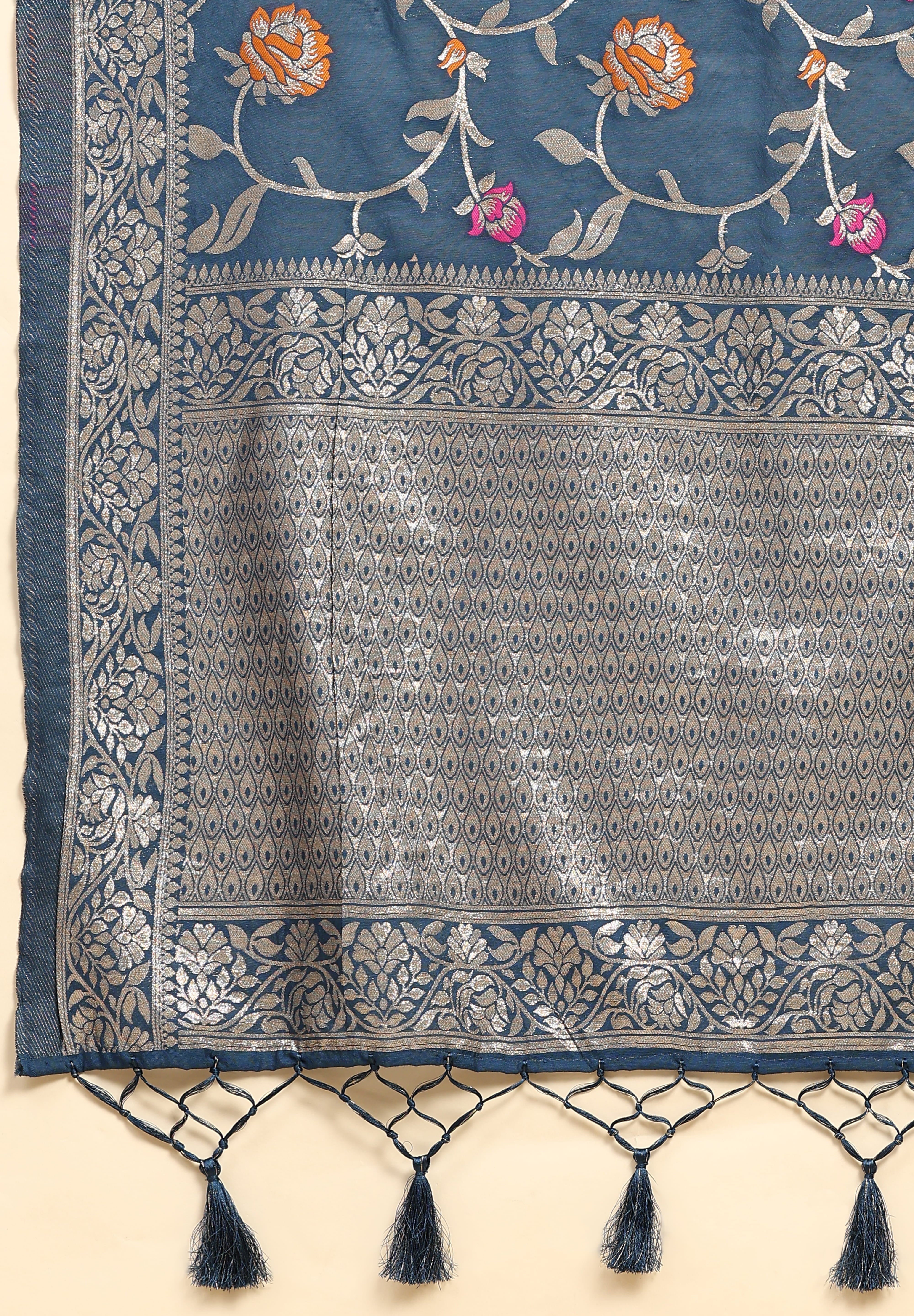 Morpeach Vichitra Silk Anarkali Salwar Suit Set with Jacquard Dupatta for Women's Trendmallsin