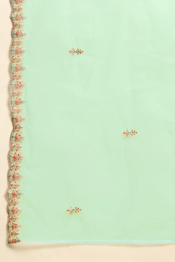 Georgette Embroidery Anarkali Salwar Suit Set with Dupatta For Women's Trendmallsin