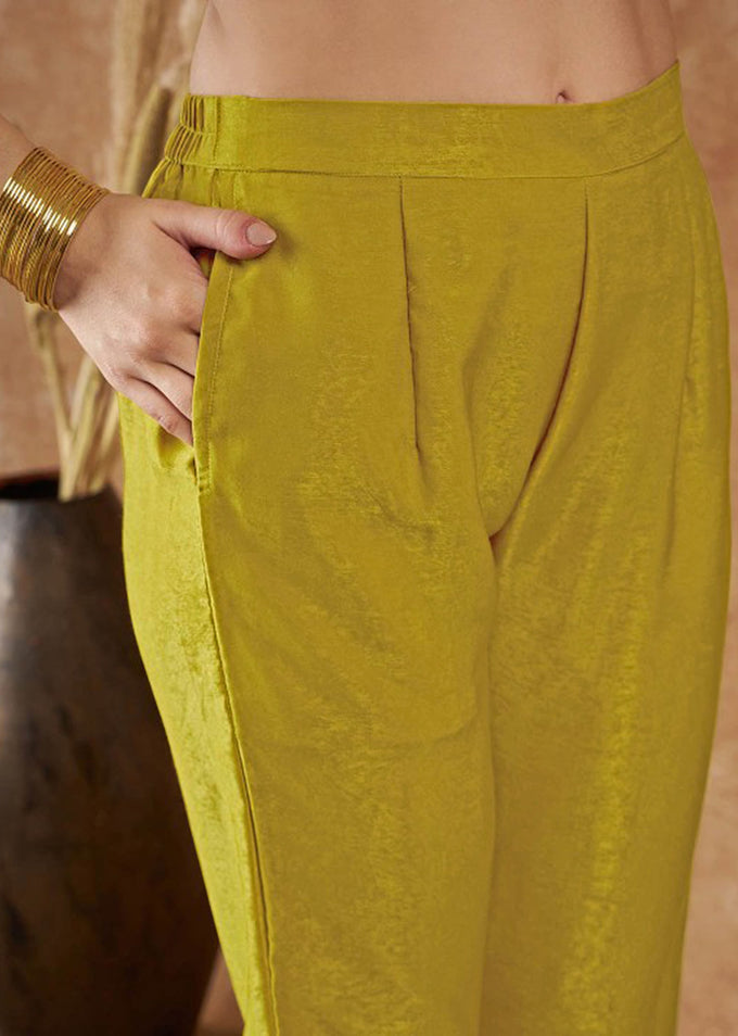 Yellow Art Silk Embroidery Salwar Suit Set with Floral Printed Dupatta For Women's Trendmallsin