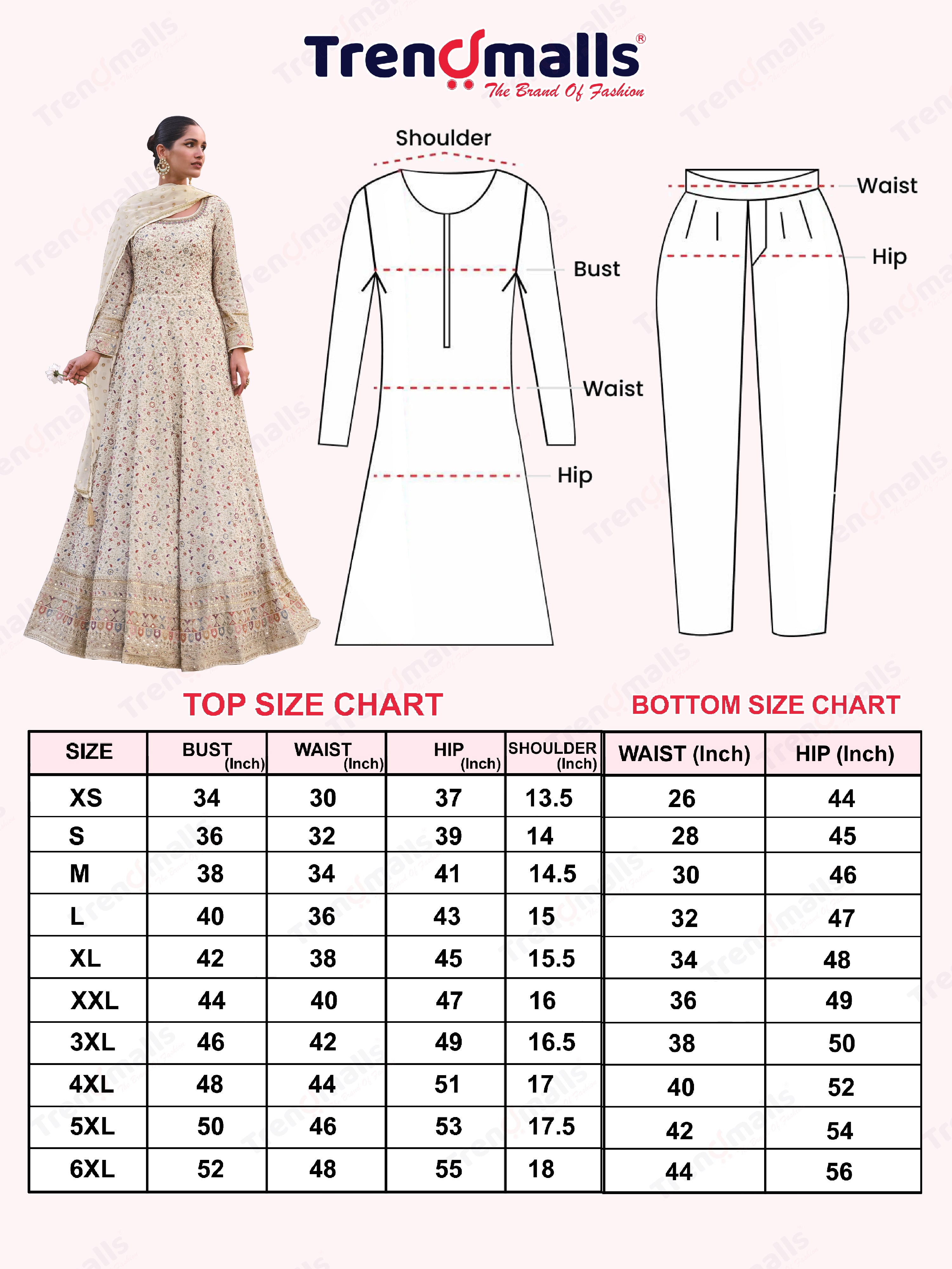Offwhite Georgette Embroidery Sequence work Anarkali Kurta Pant Set with Dupatta for Women Trendmallsin