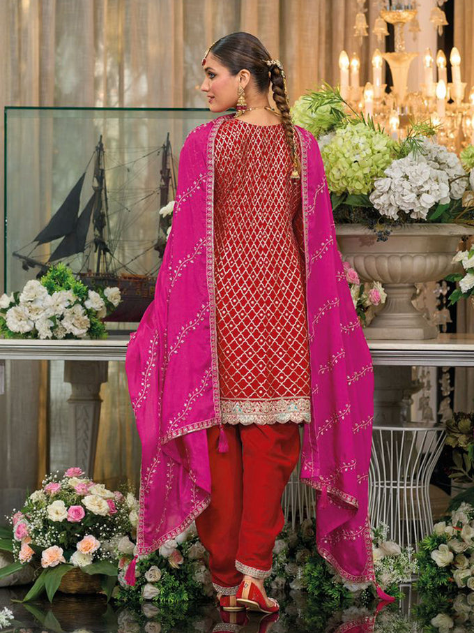 Pakistani Style Embroidered Kurta With Patiala Salwar And Dupatta Set Ethnic Party Wear Designer Punjabi Suit Set For Women