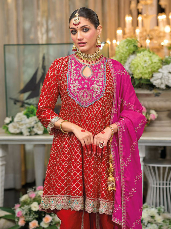 Pakistani Style Embroidered Kurta With Patiala Salwar And Dupatta Set Ethnic Party Wear Designer Punjabi Suit Set For Women