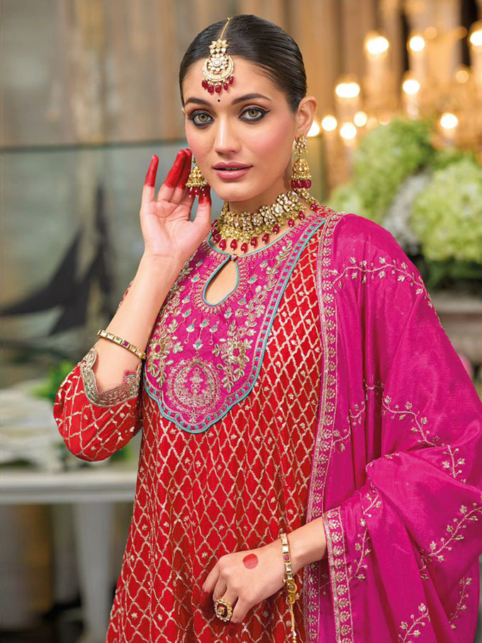 Pakistani Style Embroidered Kurta With Patiala Salwar And Dupatta Set Ethnic Party Wear Designer Punjabi Suit Set For Women