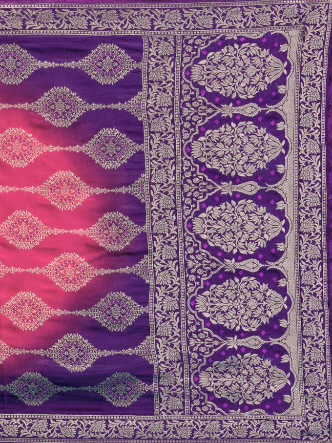 Purple Jequard Embroidery Salwar Suit With Dupatta