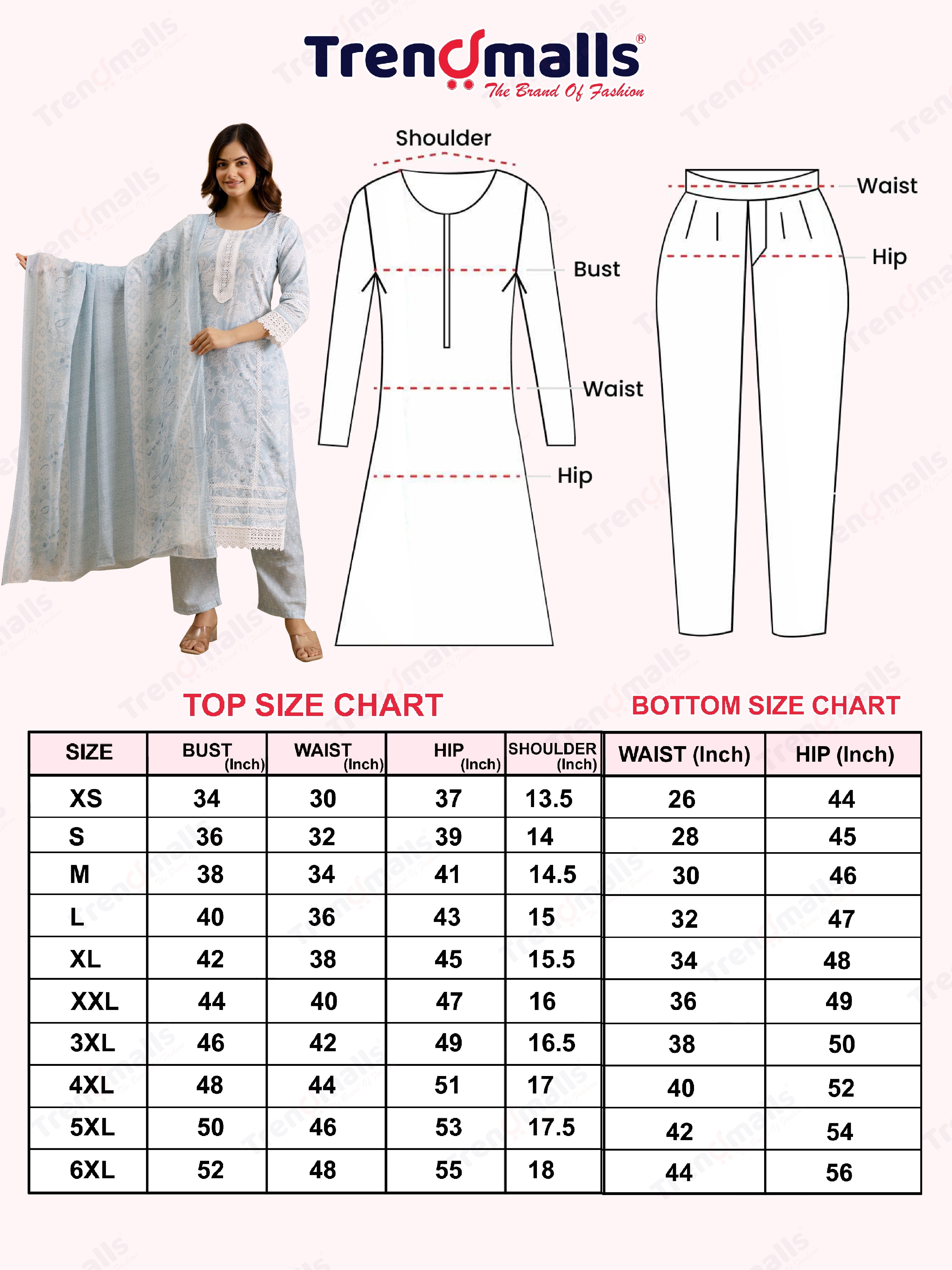Skyblue Pure Cotton Paisley & Floral All-Over Print Kurta Pant with Dupatta Set Trendmalls