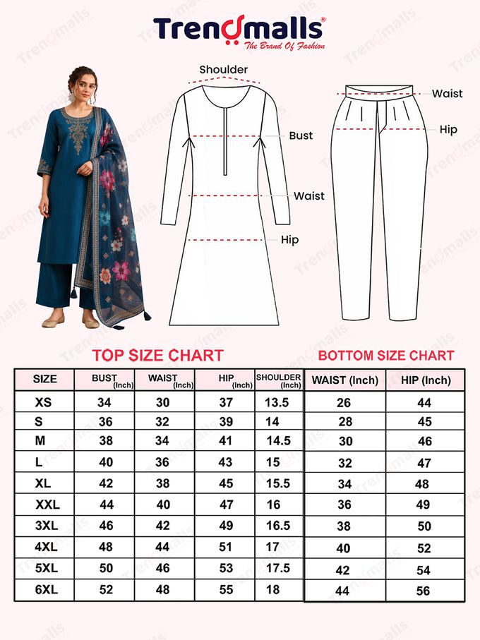Morpeach Cotton Silk Embroidery Sequence Work Salwar Suit Dupatta