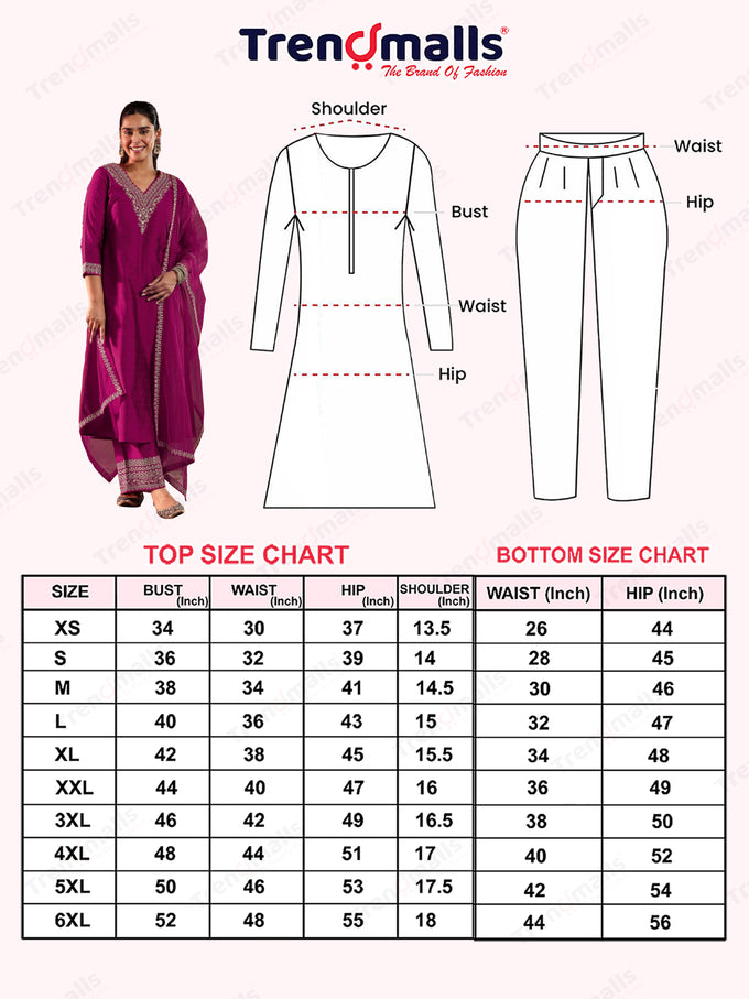 Pink Embroiderey Sequence Work Kurta Pant Dupatta Set For Women