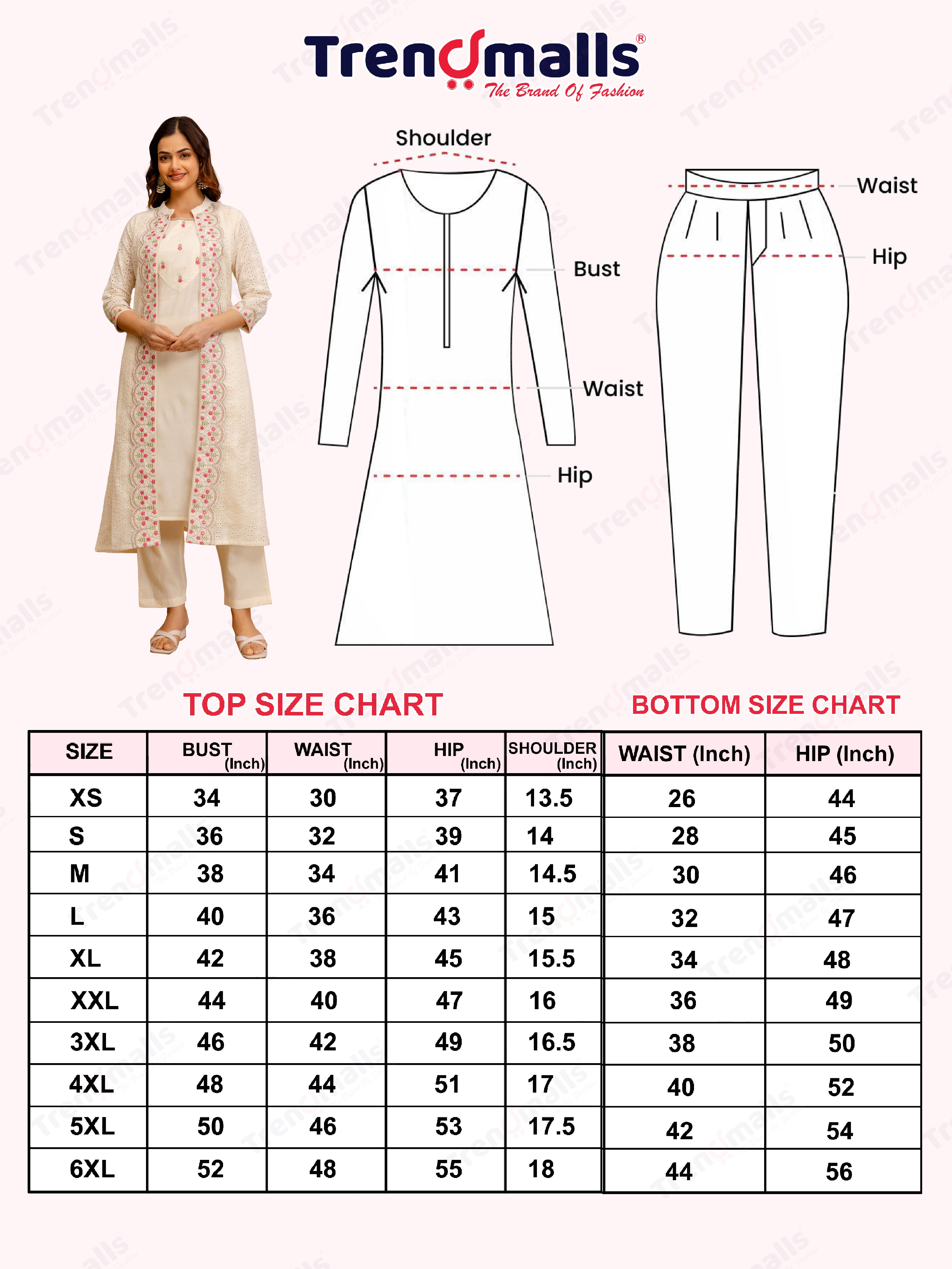 Offwhite Pure Cotton Embroidery Schiffli Work Kurta Pant with Shrug Set For Women