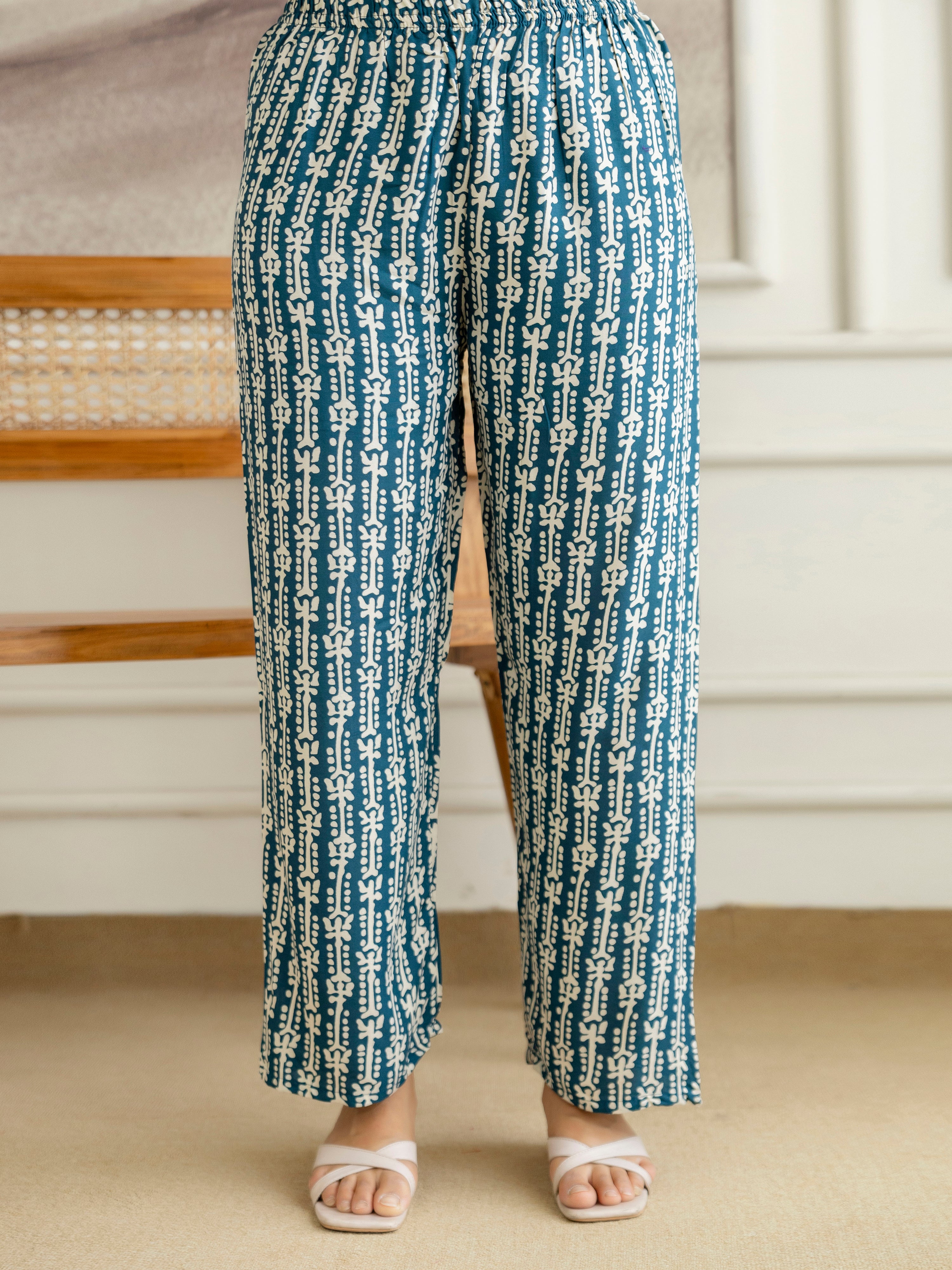 Morpeach Pure Cotton Traditional Ethnic Motif Print Kurta Pant with Dupatta Set
