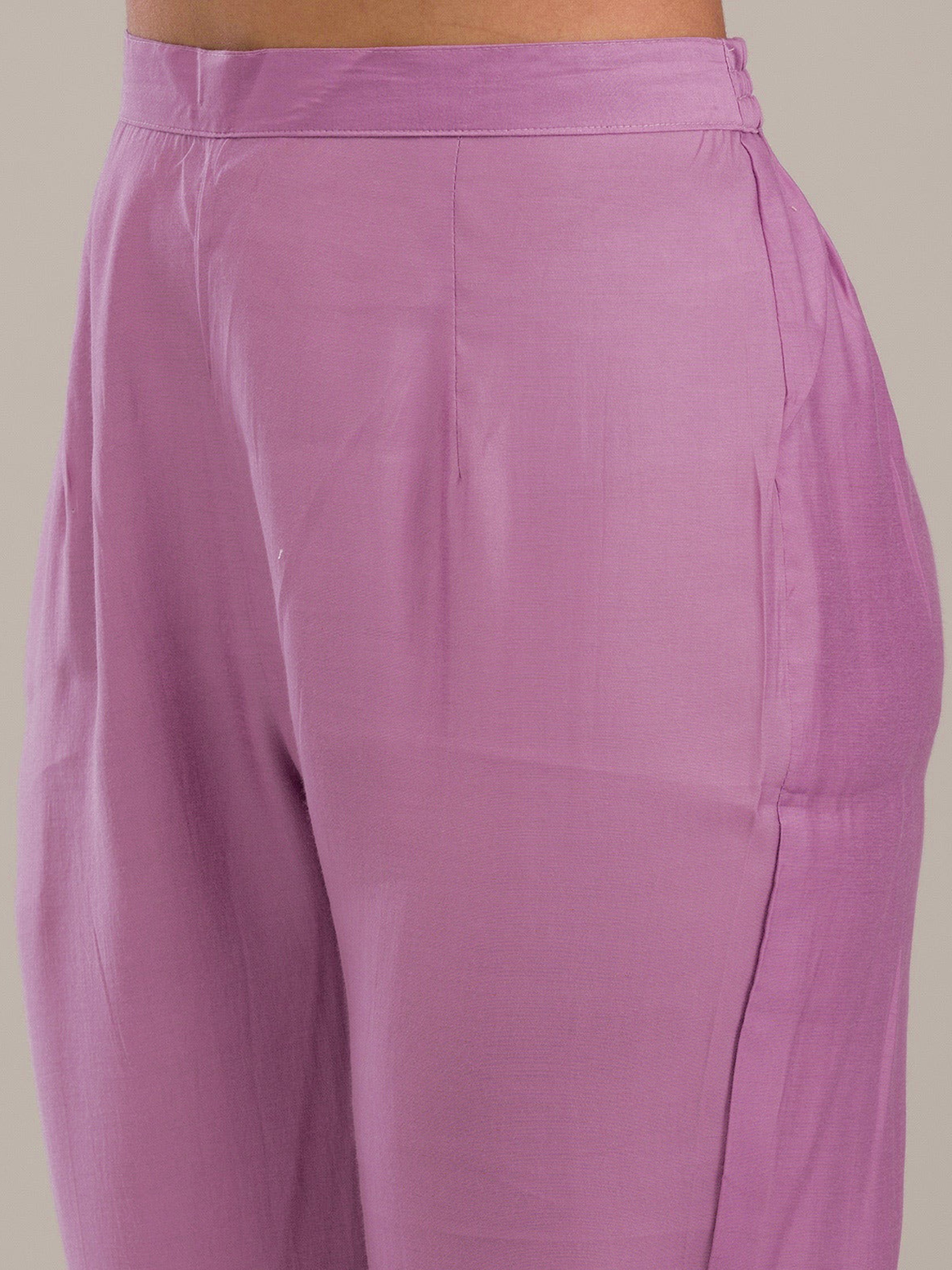 Lightpink Cotton Silk Embroidery Work Salwar Suit Dupatta
