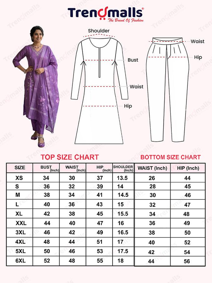 Purple Roman Silk Embroidery Salwar Suit with Floral Print Dupatta Set For Women's