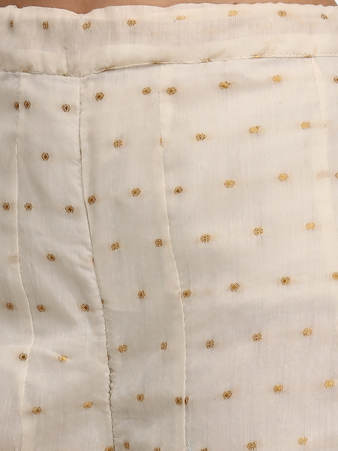 White Cotton Embroidery Salwar Suit Set Kurta Sharara with Dupatta Kurta Palazzo Set Stitched Ready To Wear For Women's Trendmallsin
