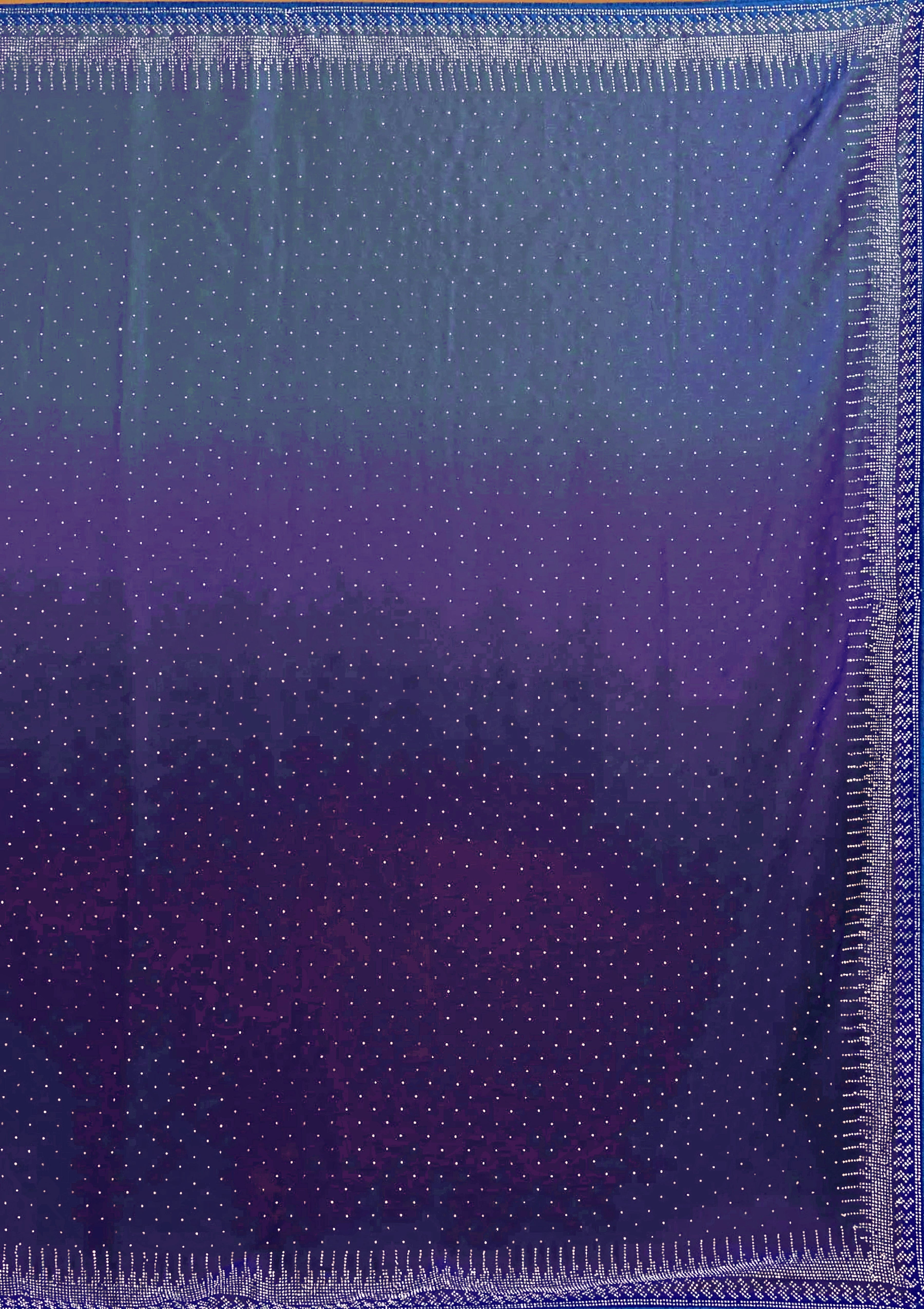 Blue Rangoli Silk Siroski Dual Shade Saree with Unstitch Blouse Piece Trendmalls