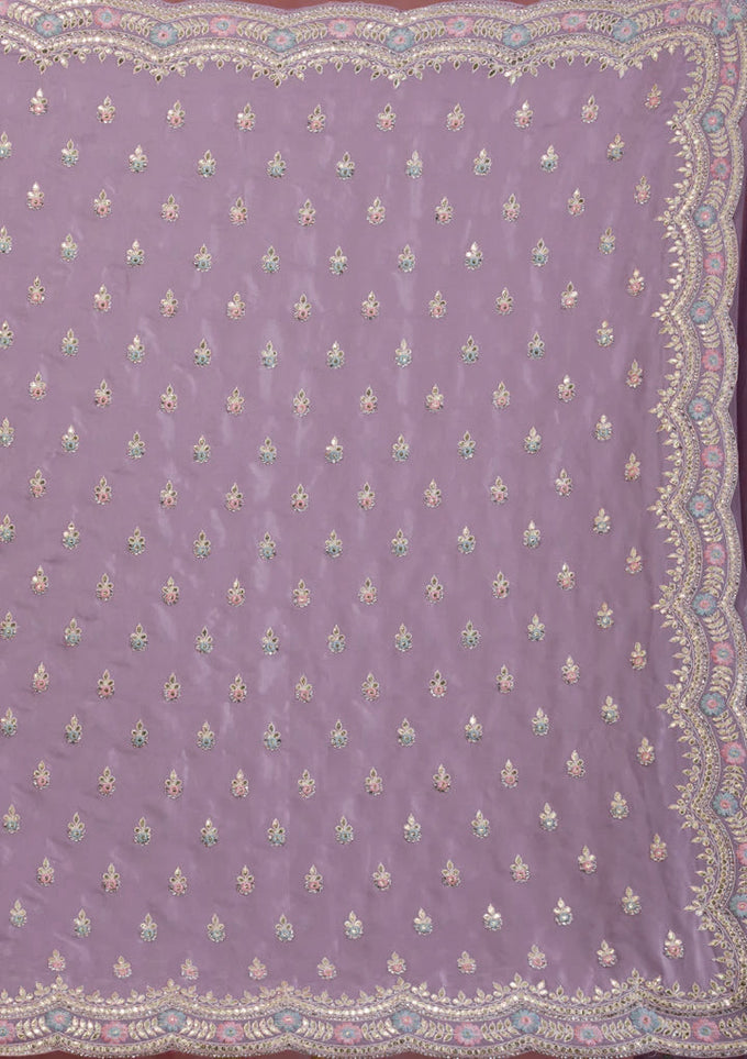 Women Satin Silk Embroidery Work Saree with Blouse Piece Trendmalls