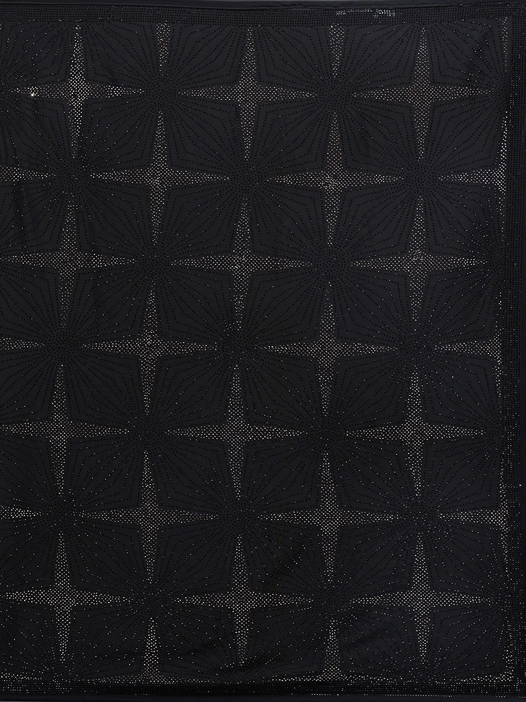 Black Silk Siroski Work Saree with Unstitch Blouse Piece Trendmalls