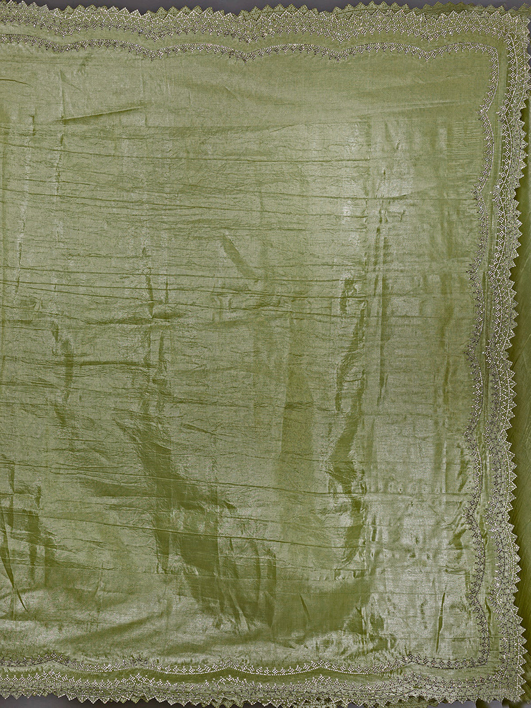 Women's Tussar Silk Siroski Work Saree with Unstitch Blouse Piece Trendmalls