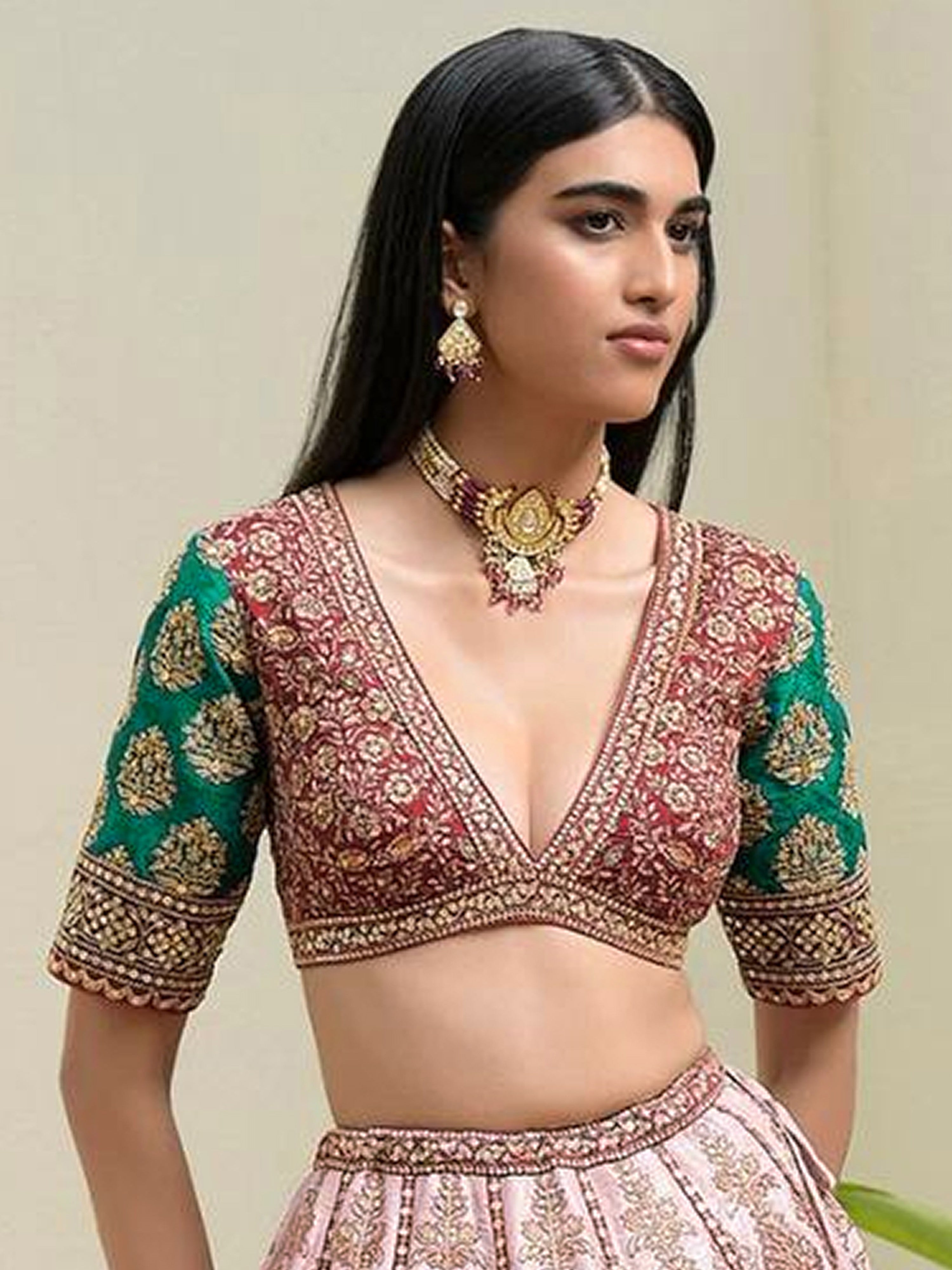 Satin Embroidery With Sequence Work Lehnga Choli With Dupatta