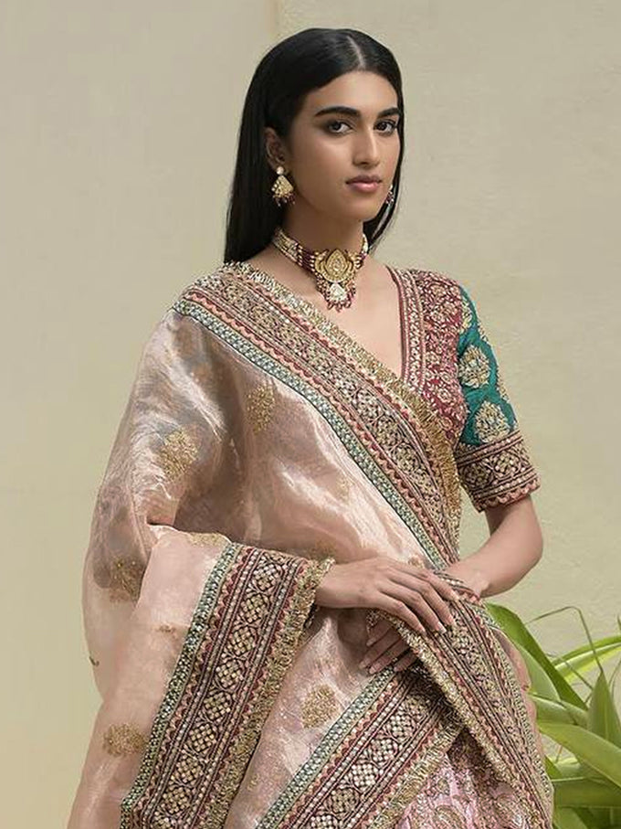 Satin Embroidery With Sequence Work Lehnga Choli With Dupatta