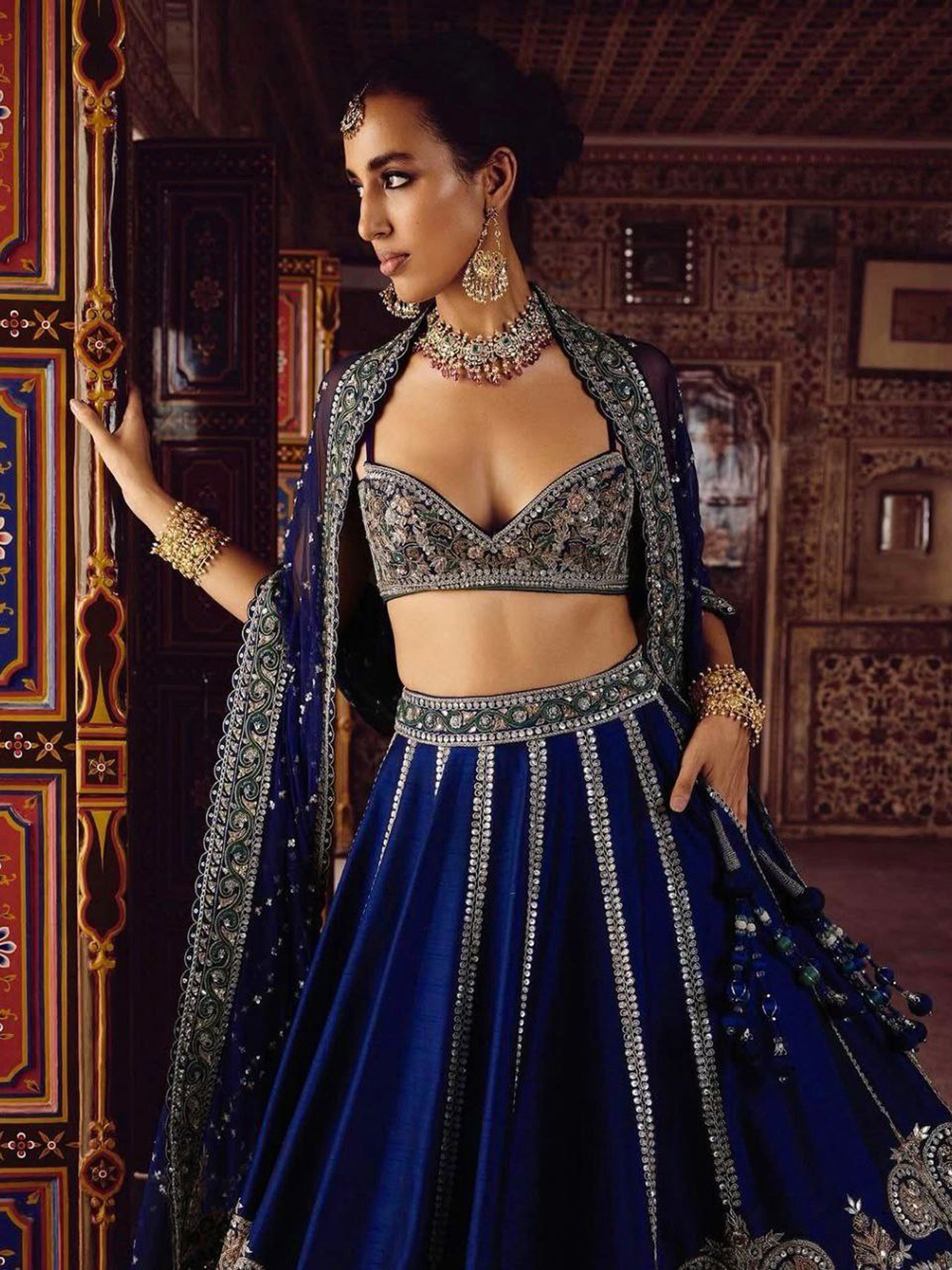 Art Silk Embroidery With Sequence Work Lehnga Choli With Dupatta
