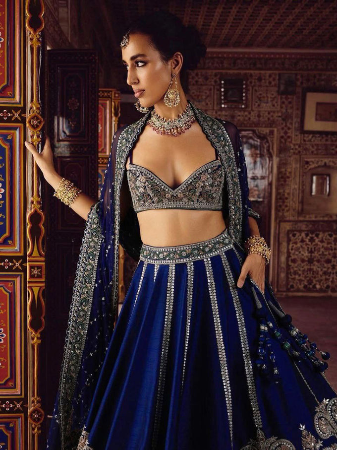 Art Silk Embroidery With Sequence Work Lehnga Choli With Dupatta