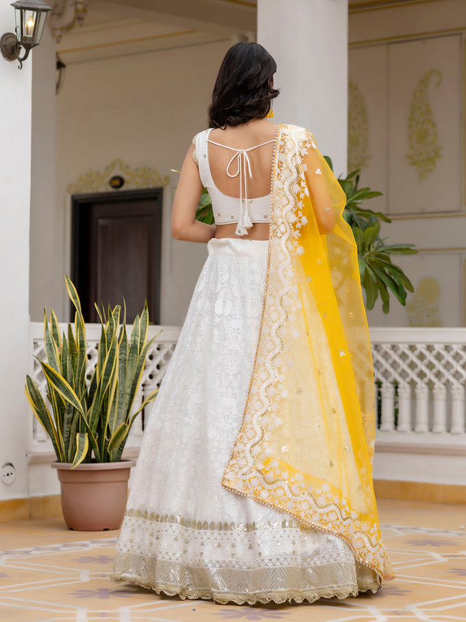 Women's Georgette Embroidery Lehenga Choli with Dupatta | Bridal Wedding Lehenga Choli for women Trendmalls