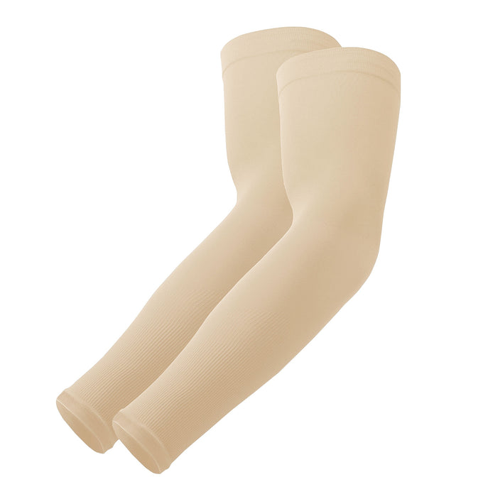 TRENDMALLS Arm Sleeves, Cooling UV Sun Protection Sports Compression for Men/Women/Kids (Beige) Trendmalls