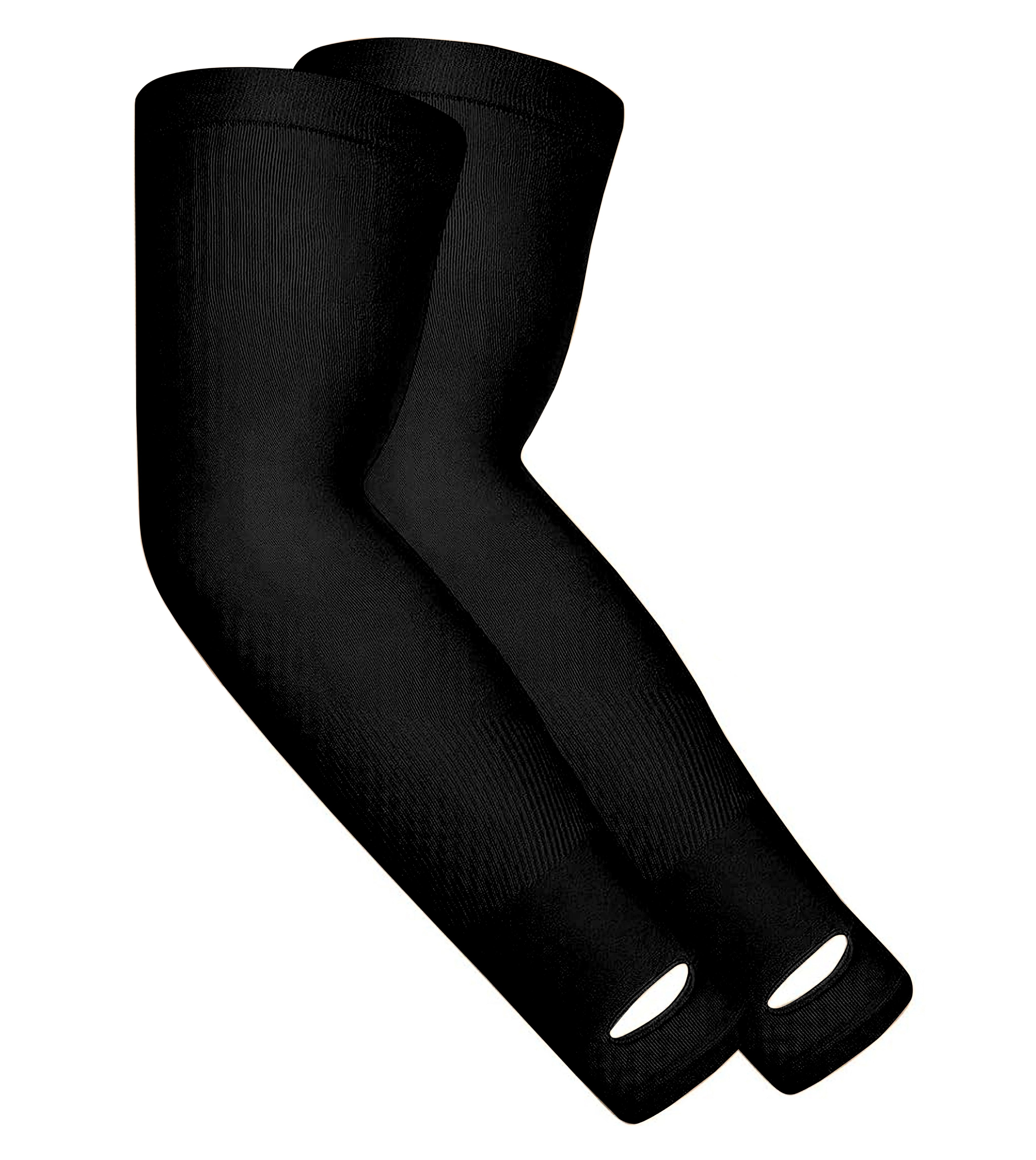 TRENDMALLS Arm Sleeves, Cooling UV Sun Protection Sports Compression for Men/Women/Kids (Black) Trendmalls