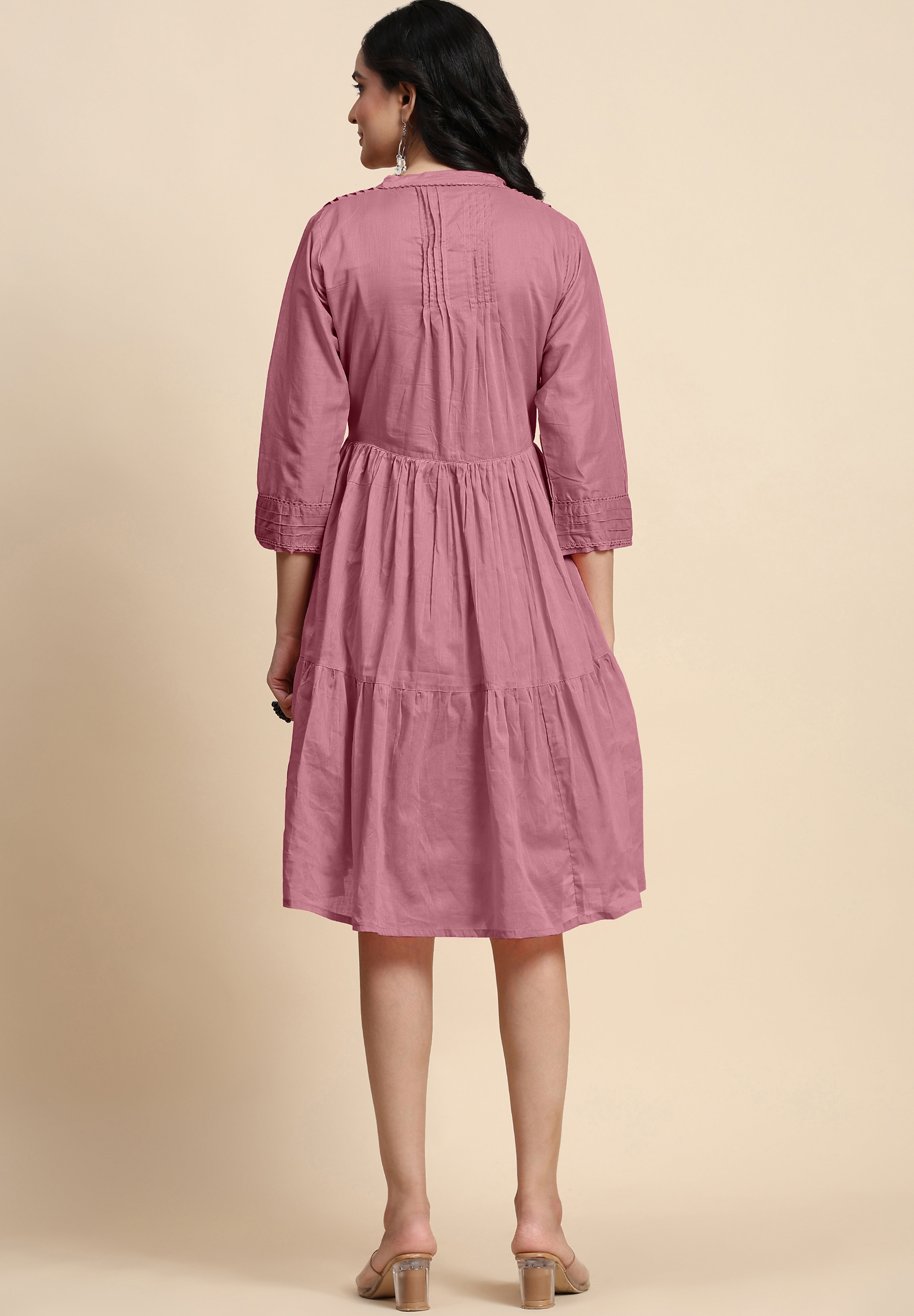 Dress Casual Loose Flowy Swing Shift Dress for Women Length:Midi