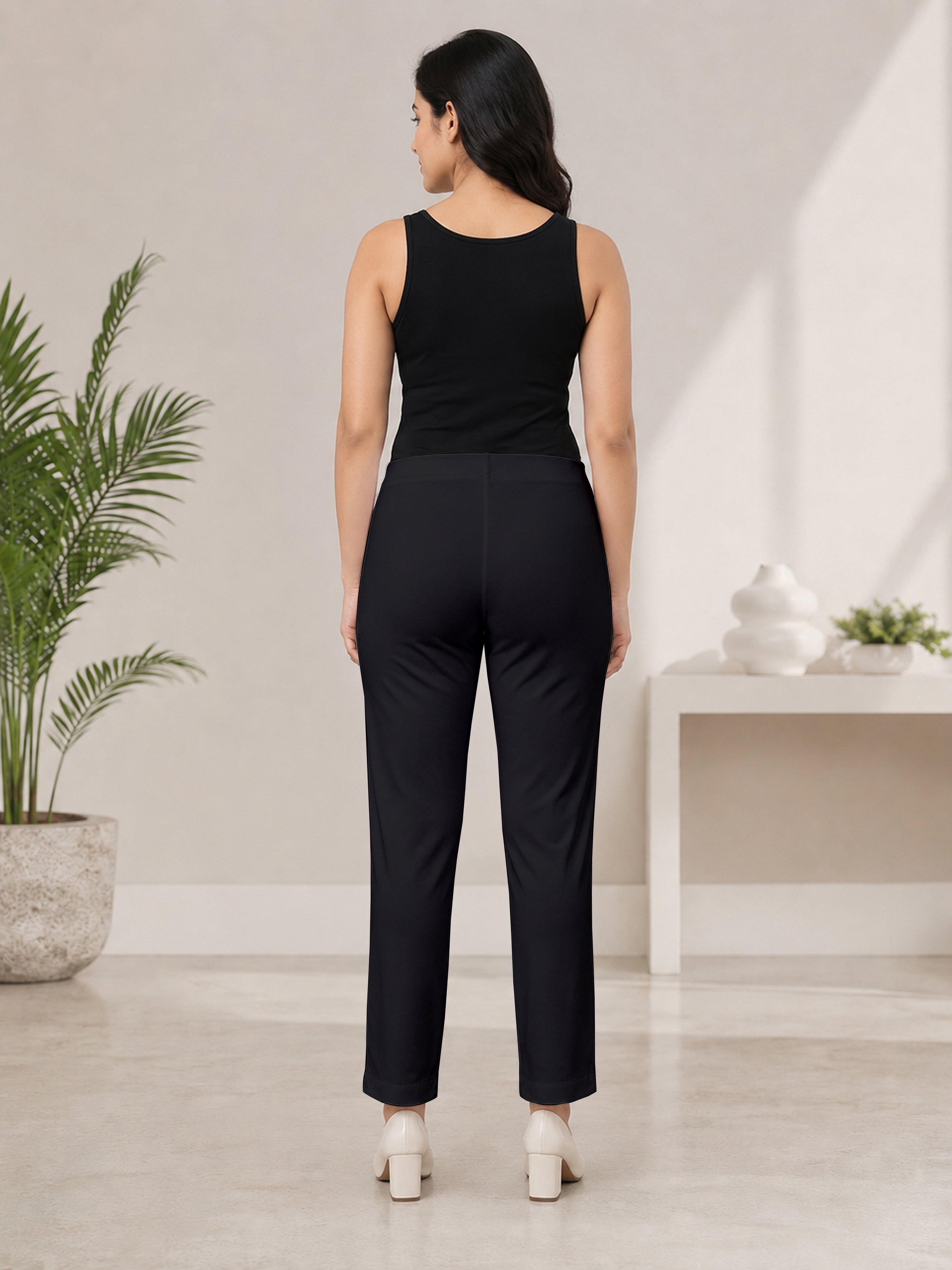 Super Cotton Stretch Pants Full Length for Women Breathable For Women's