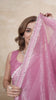 LightPink Chiffon Siroski Work Saree with Unstitch Blouse Piece