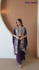 Purple Art Silk Embroidery Mirror Work Crop Top with Flared Palazzo and Shrug Set Ethnic Salwar Set